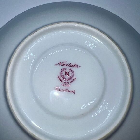 Noritake Vintage Nippon Toki Kaisha Fantasy Fine Pattern Set of 2 Cup and Saucer - Picture 7 of 9